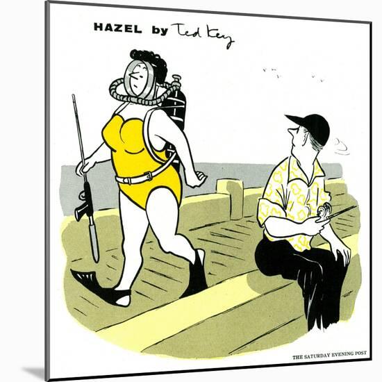 Hazel Cartoon-Ted Key-Mounted Giclee Print