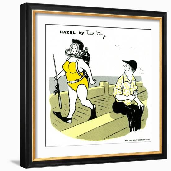 Hazel Cartoon-Ted Key-Framed Giclee Print