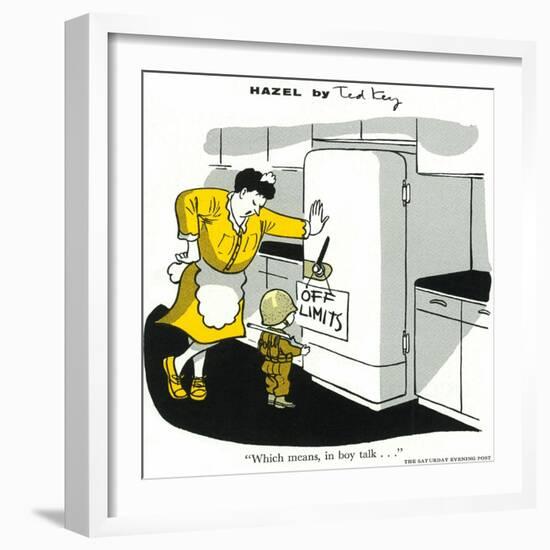 Hazel Cartoon-Ted Key-Framed Giclee Print