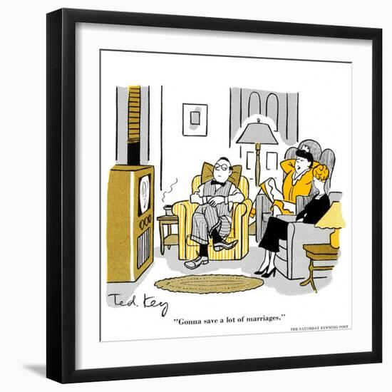 Hazel Cartoon-Ted Key-Framed Giclee Print