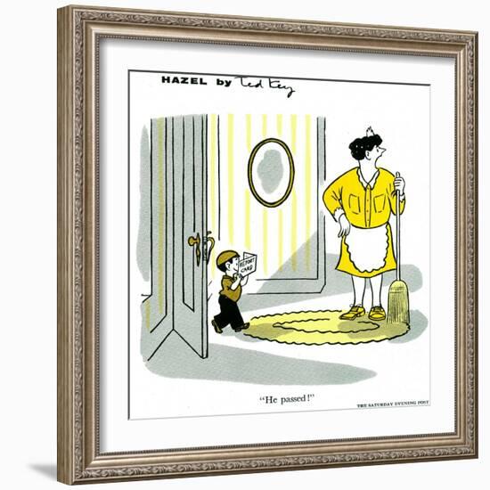 Hazel Cartoon-Ted Key-Framed Giclee Print