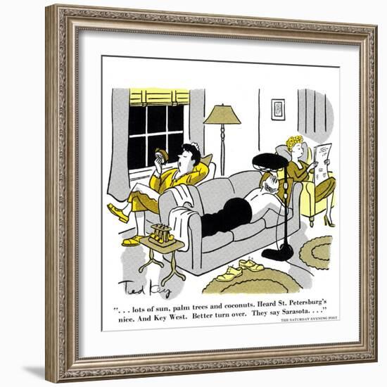 Hazel Cartoon-Ted Key-Framed Giclee Print