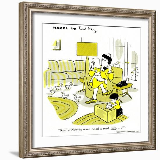 Hazel Cartoon-Ted Key-Framed Giclee Print