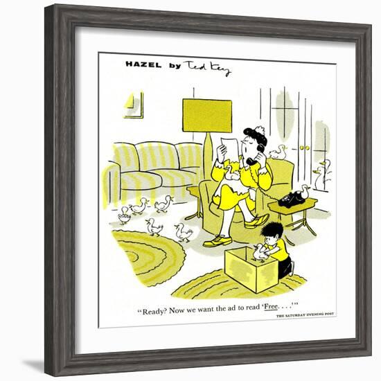 Hazel Cartoon-Ted Key-Framed Giclee Print