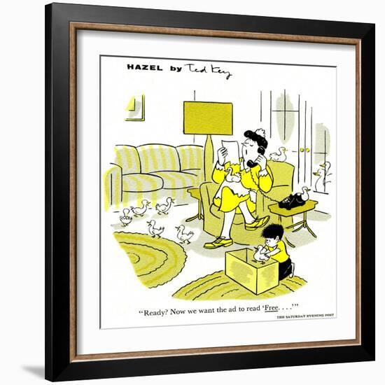 Hazel Cartoon-Ted Key-Framed Giclee Print