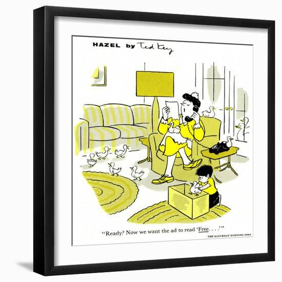 Hazel Cartoon-Ted Key-Framed Giclee Print