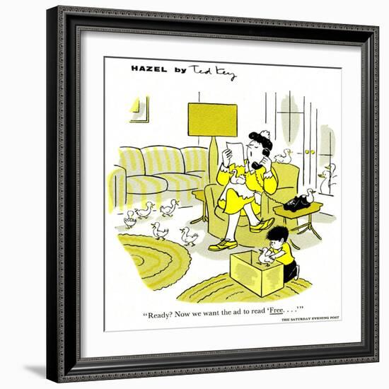 Hazel Cartoon-Ted Key-Framed Giclee Print