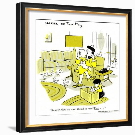 Hazel Cartoon-Ted Key-Framed Giclee Print