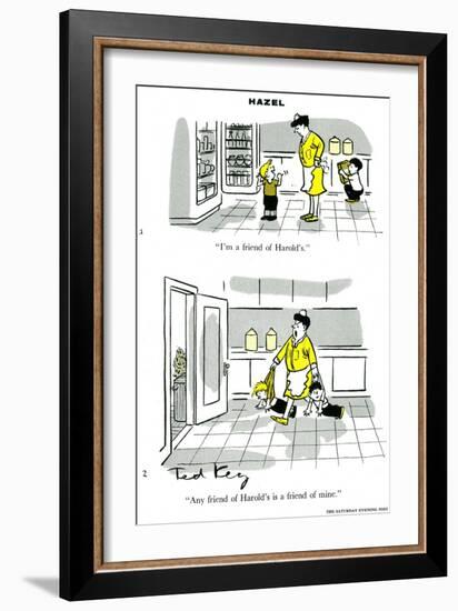 Hazel Cartoon-Ted Key-Framed Giclee Print