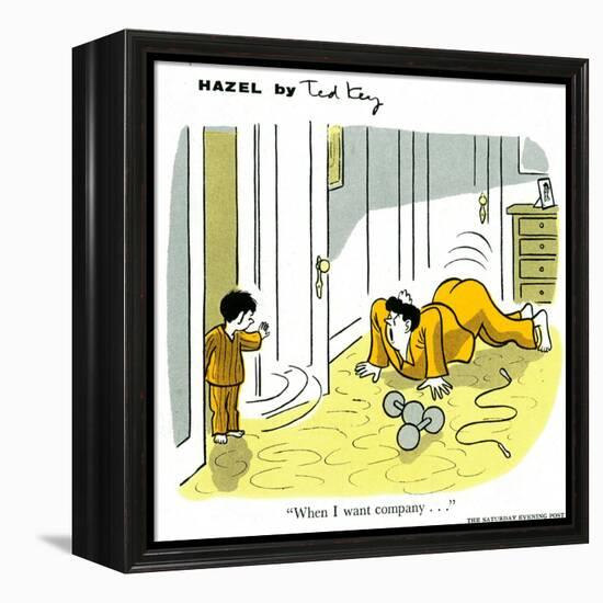 Hazel Cartoon-Ted Key-Framed Premier Image Canvas