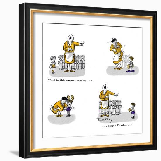 Hazel Cartoon-Ted Key-Framed Giclee Print