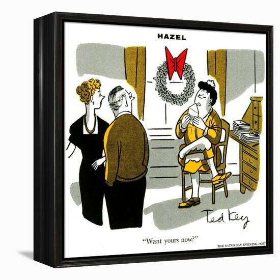 Hazel Cartoon-Ted Key-Framed Premier Image Canvas