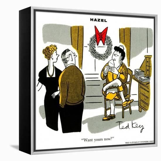 Hazel Cartoon-Ted Key-Framed Premier Image Canvas