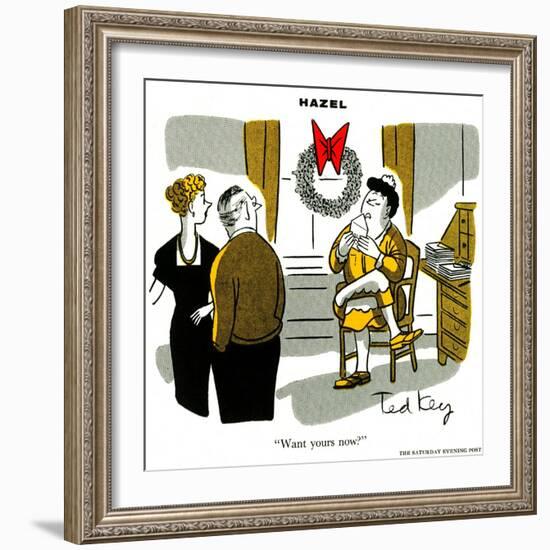 Hazel Cartoon-Ted Key-Framed Giclee Print