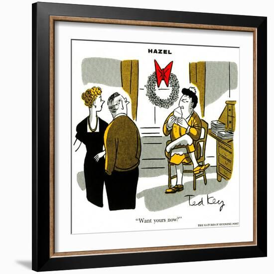 Hazel Cartoon-Ted Key-Framed Giclee Print