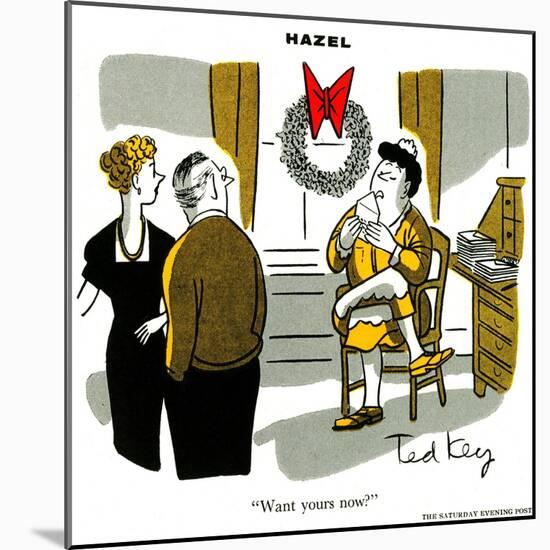 Hazel Cartoon-Ted Key-Mounted Giclee Print