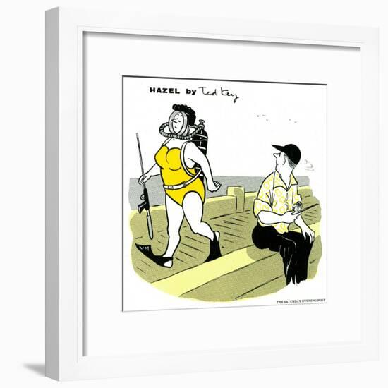 Hazel Cartoon-Ted Key-Framed Giclee Print