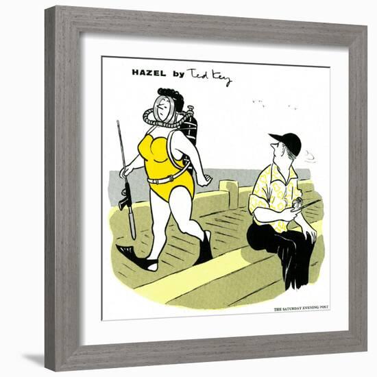 Hazel Cartoon-Ted Key-Framed Giclee Print