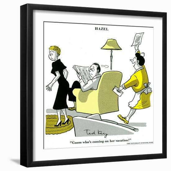 Hazel Cartoon-Ted Key-Framed Giclee Print