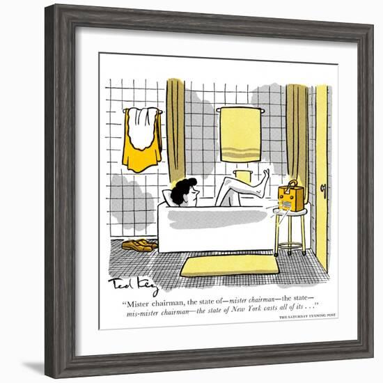 Hazel Cartoon-Ted Key-Framed Giclee Print