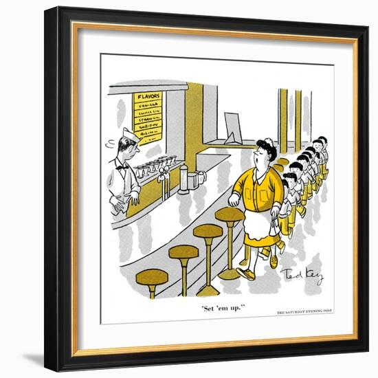 Hazel Cartoon-Ted Key-Framed Giclee Print