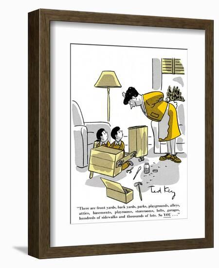 Hazel Cartoon-Ted Key-Framed Giclee Print