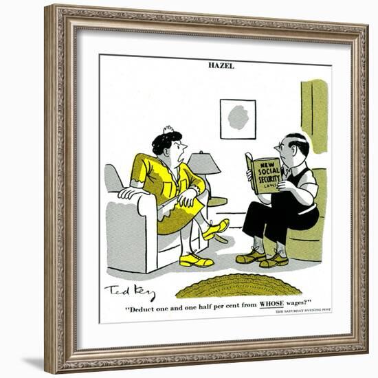 Hazel Cartoon-Ted Key-Framed Giclee Print