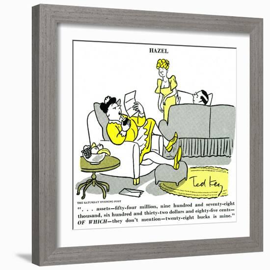 Hazel Cartoon-Ted Key-Framed Giclee Print