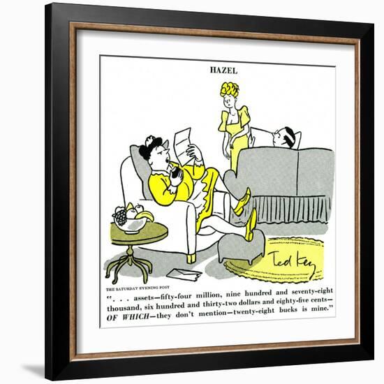 Hazel Cartoon-Ted Key-Framed Giclee Print