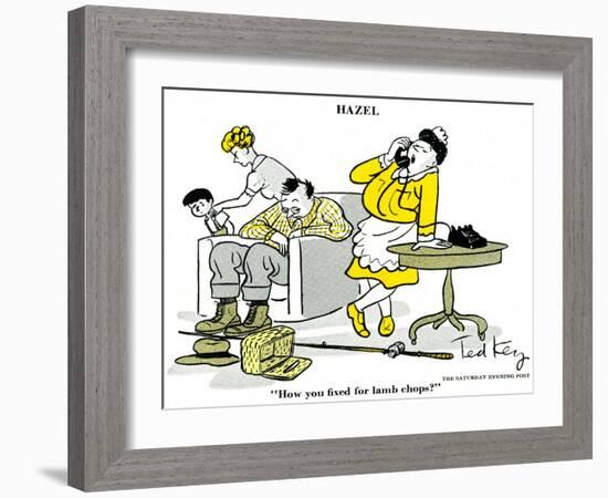 Hazel Cartoon-Ted Key-Framed Giclee Print