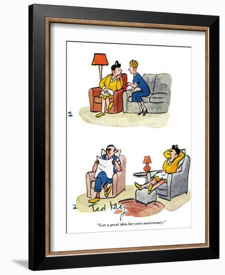 Hazel Cartoon-Ted Key-Framed Giclee Print