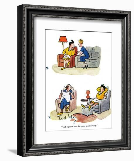 Hazel Cartoon-Ted Key-Framed Giclee Print