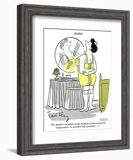 Hazel Cartoon-Ted Key-Framed Giclee Print