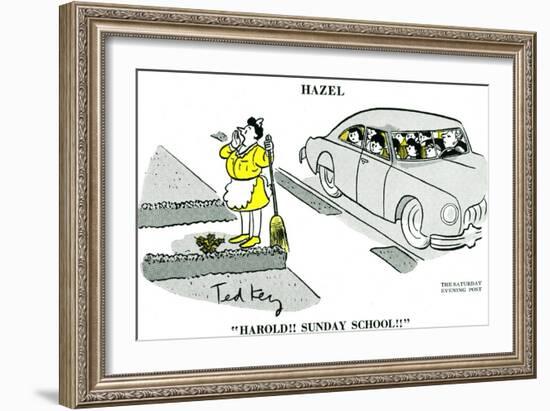 Hazel Cartoon-Ted Key-Framed Giclee Print