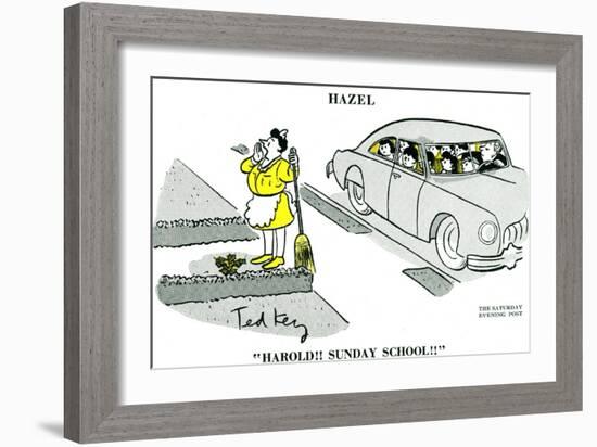 Hazel Cartoon-Ted Key-Framed Giclee Print