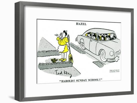 Hazel Cartoon-Ted Key-Framed Giclee Print