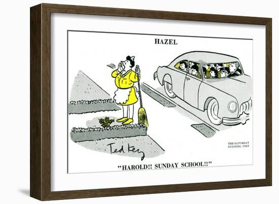 Hazel Cartoon-Ted Key-Framed Giclee Print