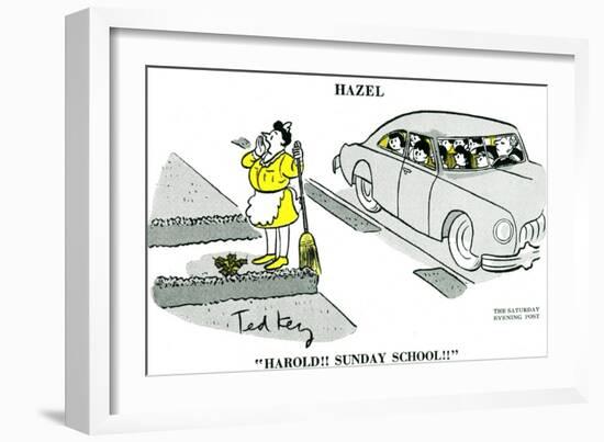 Hazel Cartoon-Ted Key-Framed Giclee Print