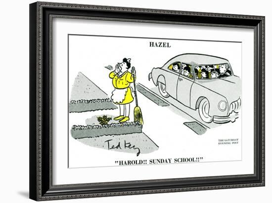 Hazel Cartoon-Ted Key-Framed Giclee Print