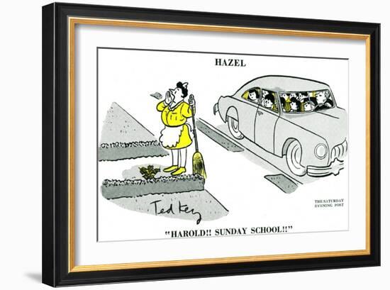 Hazel Cartoon-Ted Key-Framed Giclee Print