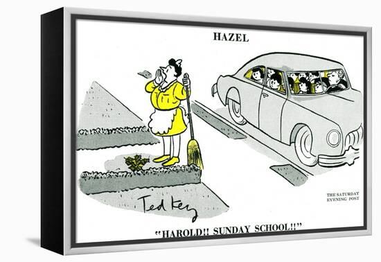 Hazel Cartoon-Ted Key-Framed Premier Image Canvas