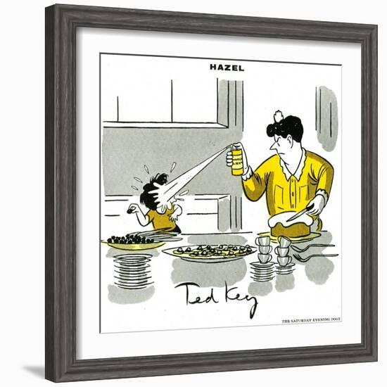 Hazel Cartoon-Ted Key-Framed Giclee Print