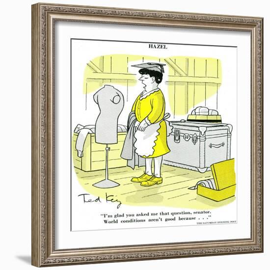 Hazel Cartoon-Ted Key-Framed Giclee Print