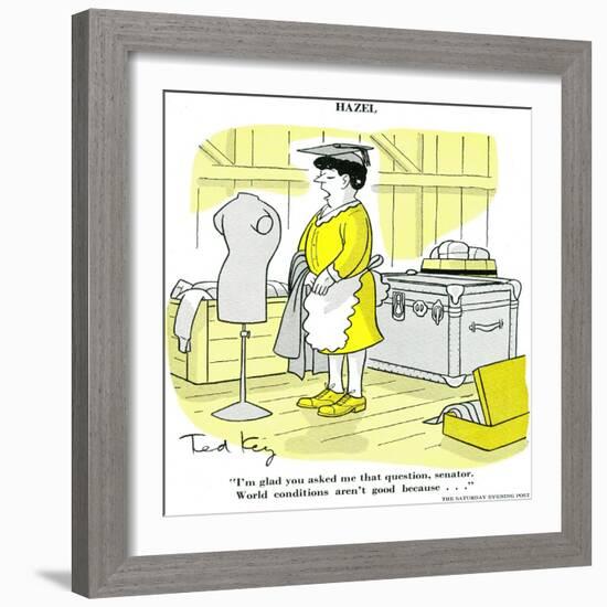 Hazel Cartoon-Ted Key-Framed Giclee Print