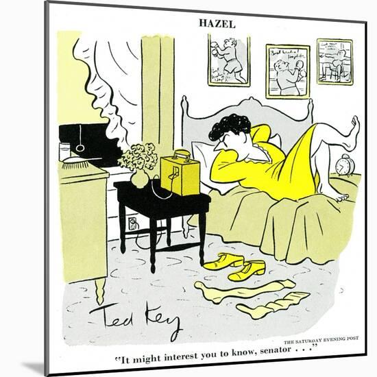 Hazel Cartoon-Ted Key-Mounted Giclee Print