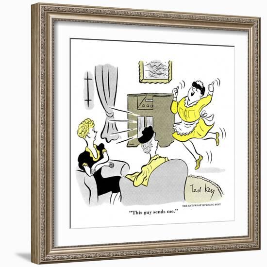 Hazel Cartoon-Ted Key-Framed Giclee Print