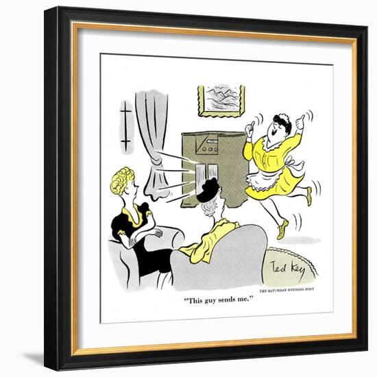 Hazel Cartoon-Ted Key-Framed Giclee Print