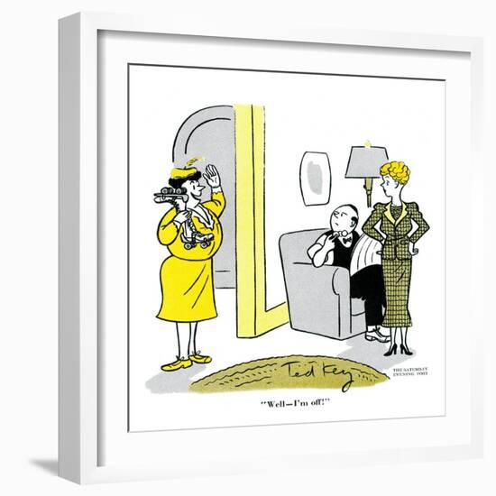 Hazel Cartoon-Ted Key-Framed Giclee Print