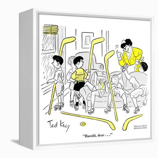 Hazel Cartoon-Ted Key-Framed Premier Image Canvas