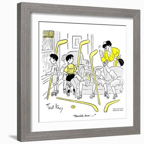 Hazel Cartoon-Ted Key-Framed Giclee Print